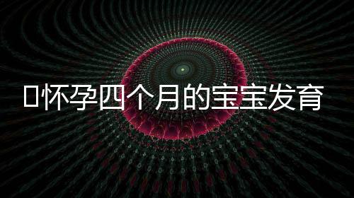 ​怀孕四个月的宝宝发育标准是什么